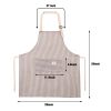 3-Pack Cotton-Blend Kitchen Aprons – Adjustable Bib Aprons with 2 Front Pockets, Unisex Chef Aprons for Cooking, BBQ, Crafting & More