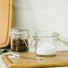 (2 pack) Glass 9.4 oz Lock Lid Storage Jar Canister