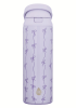 TAL Stainless Steel 2-in-1 Straw and Chug Water Bottle with Push Lid 24 fl oz, Purple Bows