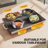 HOMCOM Food Warmer with Adjustable Temperature, Electric Warming Tray with Cool-Touch Handles for Parties, Buffets, Black