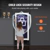 VEVOR Wine Cooler, 96 Cans Capacity Under Counter Built-in or Freestanding Wine Refrigerator, Beverage Cooler with Blue LED Light, Single Door, Child