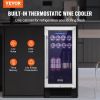VEVOR Wine Cooler, 96 Cans Capacity Under Counter Built-in or Freestanding Wine Refrigerator, Beverage Cooler with Blue LED Light, Single Door, Child