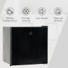 HOMCOM 1.1 Cu.Ft Mini Upright Freezer Countertop with Removable Shelves Reversible Door for Home Dorm Black