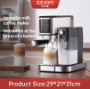 capsule + coffee powder + milk foam 3 in 1 coffee maker.  20Bar extraction French drip / mocha and other Italian espresso, 1 cup / 2 cups touch sensin