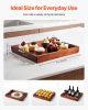 Serving Tray 17x12.2 Inch Acacia Food Serving Table Laptop Desk with Handles