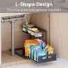 Under Sink Organizer 2 Tier Slide Out Kitchen Cabinet Organizer Sturdy Metal Bathroom Storage Shelf