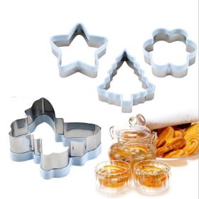 Stainless Steel 4 pcs Cookie Cutter Set Holiday Cookies Cutters for Making Christmas Tree Star Flower Butterfly Shaped Fondant Biscuit Chocolate Cutte Stainless Steel 4 pcs Cookie Cutter Set Holiday Cookies Cutters for Making Christmas Tree Star Flower Butterfly Shaped Fondant Biscuit Chocolate Cutte