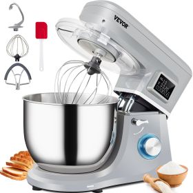 VEVOR Stand Mixer, 660W Electric Dough Mixer with 6 Speeds LCD Screen Timing, Tilt-Head Food Mixer with 7.4 Qt Stainless Steel Bowl, Dough Hook VEVOR Stand Mixer, 660W Electric Dough Mixer with 6 Speeds LCD Screen Timing, Tilt-Head Food Mixer with 7.4 Qt Stainless Steel Bowl, Dough Hook