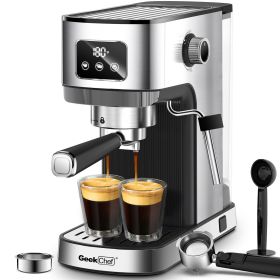Geek Chef Espresso Machine, Cappuccino & Latte Machine with ESE POD Filter & Milk Frother Steam Wand, Accurate Temperature & Time Control, Compact Cof (Default: Default)