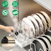 Pull Out Pots and Pans Organizer for Cabinet - 8 Adjustable Dividers, Tool-Free Installation, Damping Rail for Smooth Access, Sturdy Anti-Rust Carbon
