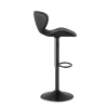 Bar Stools Set of 2, Faux Leather Bar Stools with Back, Chic Swivel Counter Stools with Footrest, Adjustable Kitchen Stools for Kitchen and Bars