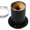 Self Stirring Coffee Mug with Lid Temperature Control Self-Heating Automatic Magnetic Mixing Mug with 3 Heat Settings Auto-Off Function For Coffee Tea