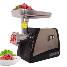 Meat Grinder & Sausage Stuffer, 570 Watt,Stainless Steel (Color: as pic)