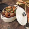 Cast iron soup POTS are suitable for various tools, such as ceramic, gas, induction cookers or barbecue grills. It can be used for cooking, baking and