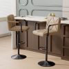 The back of the bar counter chair is equipped with a height-adjustable pull rod, which can be adapted to bars or islands of different heights, and is