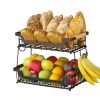 Fruit Basket Bowl Kitchen Countertop Storage Stand Holder
