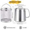 The food-grade 304 stainless steel oil drain can effectively separate oil residue from broths, broths and sauces