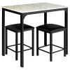 Small Space Kitchen Bar Furniture 3 Pieces Dining Table Set
