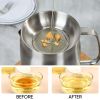 The food-grade 304 stainless steel oil drain can effectively separate oil residue from broths, broths and sauces
