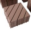 11.81"x11.81"x0.79"Grey & Brown Colors - Stylish Interlocking Flooring