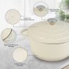 Cast iron Dutch POTS can be used for cooking, baking and refrigeration.