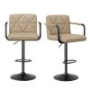 The back of the bar counter chair is equipped with a height-adjustable pull rod, which can be adapted to bars or islands of different heights, and is