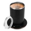 Self Stirring Coffee Mug with Lid Temperature Control Self-Heating Automatic Magnetic Mixing Mug with 3 Heat Settings Auto-Off Function For Coffee Tea