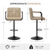 The back of the bar counter chair is equipped with a height-adjustable pull rod, which can be adapted to bars or islands of different heights, and is