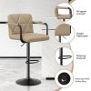 The back of the bar counter chair is equipped with a height-adjustable pull rod, which can be adapted to bars or islands of different heights, and is
