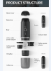 PSME2218B 100W Car coffee machine 2in1 capsule + coffee powder heated 88-92°C brewing extraction wireless charging endurance extraction coffee 150 cup