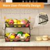 Fruit Basket Bowl Kitchen Countertop Storage Stand Holder