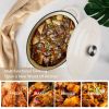 Cast iron soup POTS are suitable for various tools, such as ceramic, gas, induction cookers or barbecue grills. It can be used for cooking, baking and