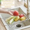 "Heavy-Duty Sink Basket - Commercial Style Adjustable Drain Rack for Home Use"