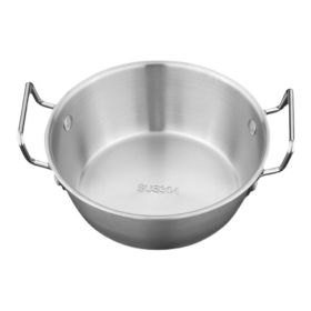 Double Ear Soup Bowl Snack Bowl for Household or Commerial (Type: 17cm, Color: Retro)